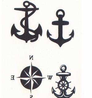 Tatouage temporaire marin ancre