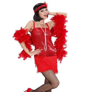 Robe Charleston rouge à paillettes taille L