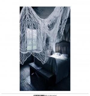 Tissu effrayant blanc 75x228cm