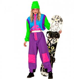 Combinaison de ski années 80 fluo taille S