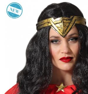 Bandeau de tête super héroïne or vieilli