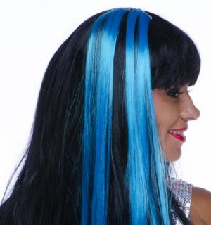 Paire d'extensions cheveux turquoise