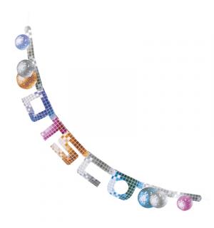 Guirlande lettres disco carton 180cm