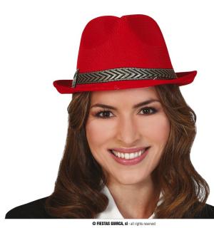 Lot de 100 borsalinos polyester Tony rouge