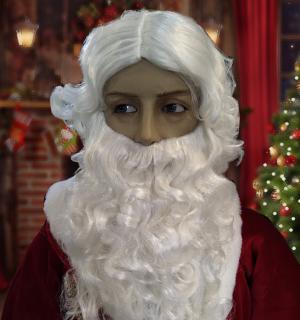 Barbe et perruque de Père Noël luxe