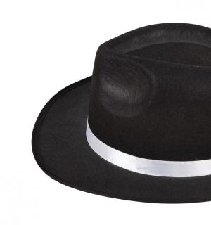 Borsalino noir à liseré blanc