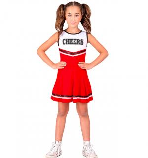 Cheerleader fille rouge taille 5/7 ans