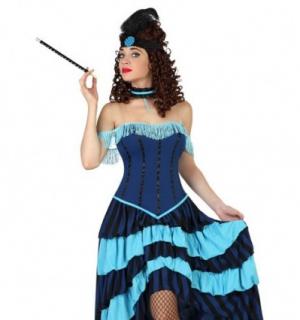 Danseuse de cabaret bleue taille L