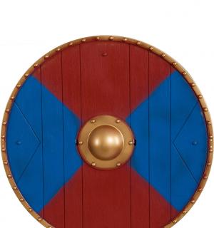 Bouclier viking imitation bois coloré 40cm