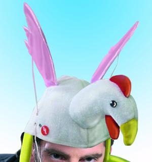 Coiffe poulet sonore avec ailes