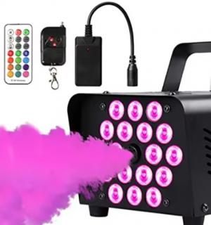 Machine à fumée 500W avevc 18 LED multicolores