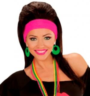 4 colliers de perles assortis fluo