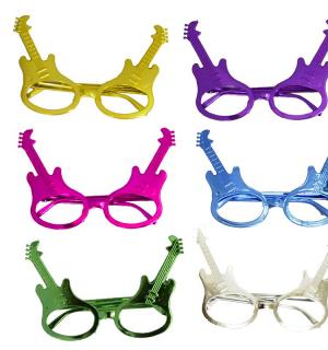 Lunettes guitare effet métallisé