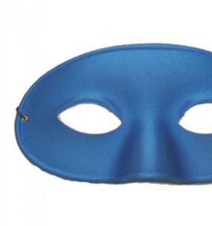 Loup domino satin adulte bleu