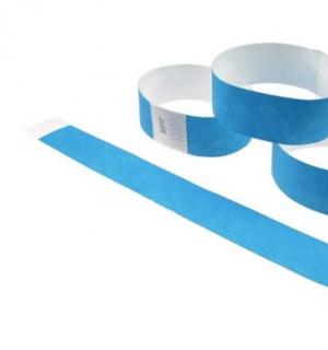 100 bracelets contrôle d'accès bleu papier