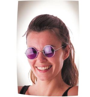 Lunettes hippie rondes violettes (N23)