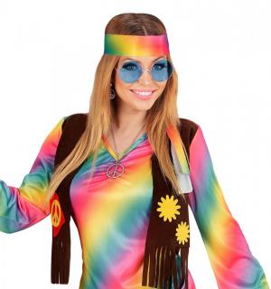 Lunettes hippie rondes géantes bleues (N13)
