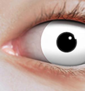 Paire de lentilles cosmétiques Blanche WHITE hebdomadaires