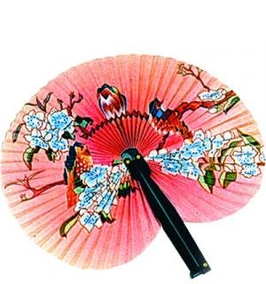 Eventail chinois en plastique et papier (E1-4)
