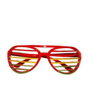 Lunettes disco grille couleur Jamaïque (N16)