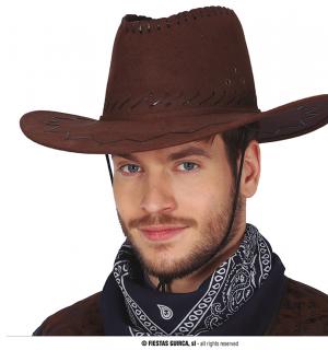Chapeau cow boy vacher marron foncé