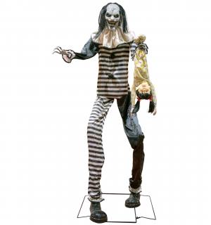 Clown sinistre kidnappeur d'enfant 240cm animatronic