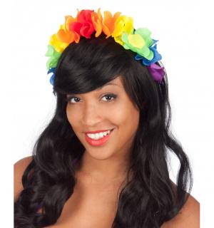 Serre-tête fleur Hawai fluo