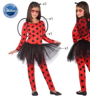 Combinaison coccinelle avec ailes 3/4 ans