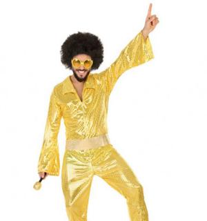 Combinaison disco paillettes or taille S