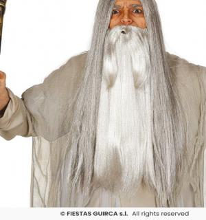 Barbe grise longue luxe