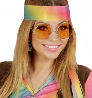 Lunettes hippie rondes géantes rouges (N13)