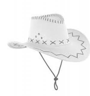 Chapeau cow boy vacher blanc