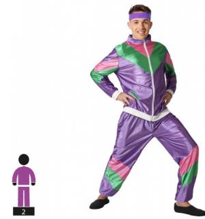 Survêtement années 80 satiné taille M/L