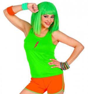Short orange à liseré vert années 80