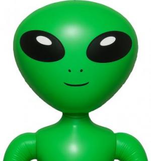 Alien vert gonflable 90cm