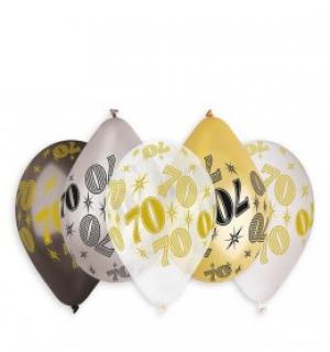 8 ballons jubilé anniversaire 70 ans diamètre 28cm