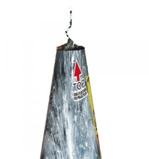 Volcan crépitant argent grand modèle