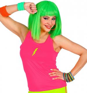 Tee-shirt fluo rose taille unique années 80