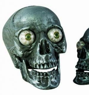 Tête de mort à poser lumineuse et sonore
