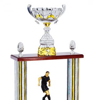 Trophée colonne métal, bois et métal 53cm - 148-91