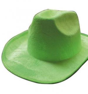 Chapeau Cowboy vert fluo