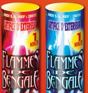 Feu de bengale 1 min bleu à poser