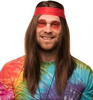 Lunettes hippie rondes rouges (N23)