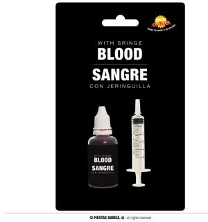 Seringue avec faux sang