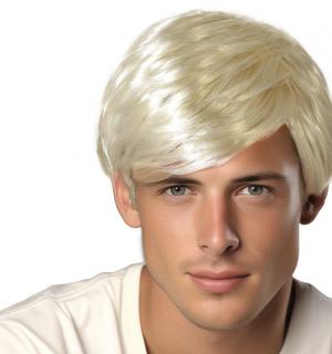 Perruque blonde homme courte éco