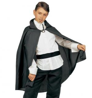Cape noire en tissu enfant 75cm