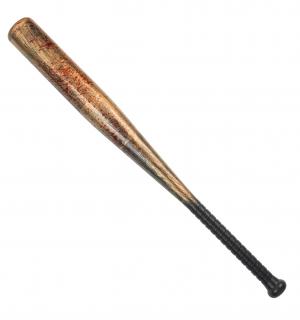 Batte de base ball couleur bronze avec faux sang 72cm