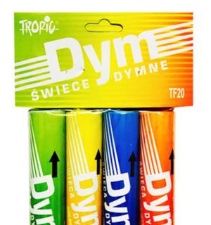 Sachet de 4 fumigènes assortis 20 secondes