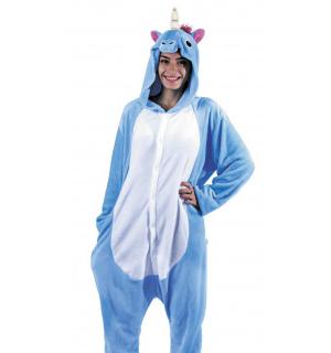 Kigurumi Licorne bleu adulte