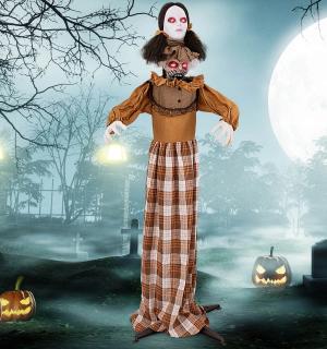 Automate animatronic femme avec double tête qui monte et qui descend 160cm